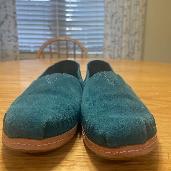 Tom’s Teal Suede Women's Slip-On Shoes size 7.5 - Picture 3 of 5